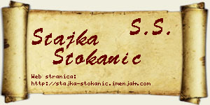 Stajka Stokanić vizit kartica